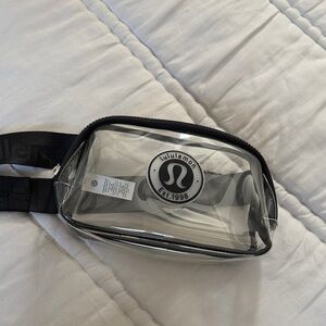 Lululemon Clear and Black Crossbody Bag